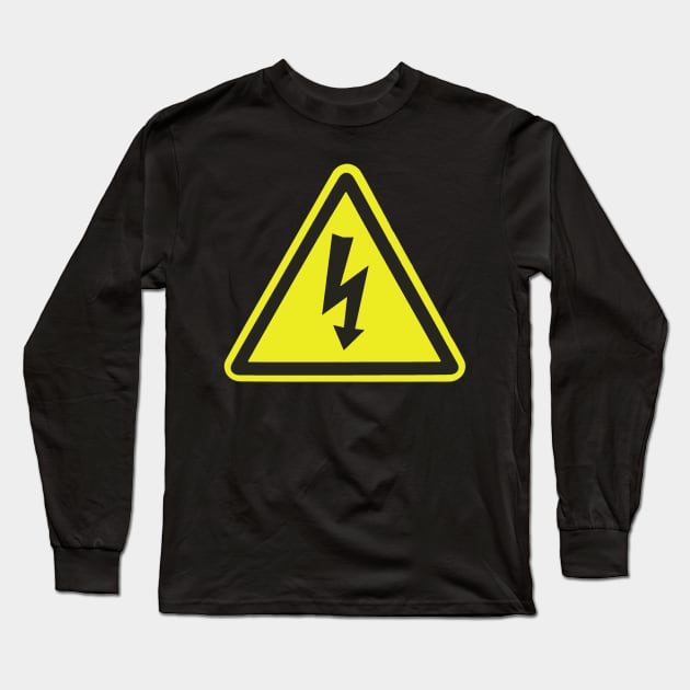 High Voltage Hazard Long Sleeve T-Shirt by Airdale Navy